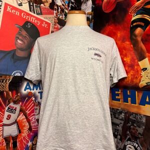 Vintage 90s‎ Jackson Hole Wyoming Graphic T Shirt Fly Fishing Tee Sz Large